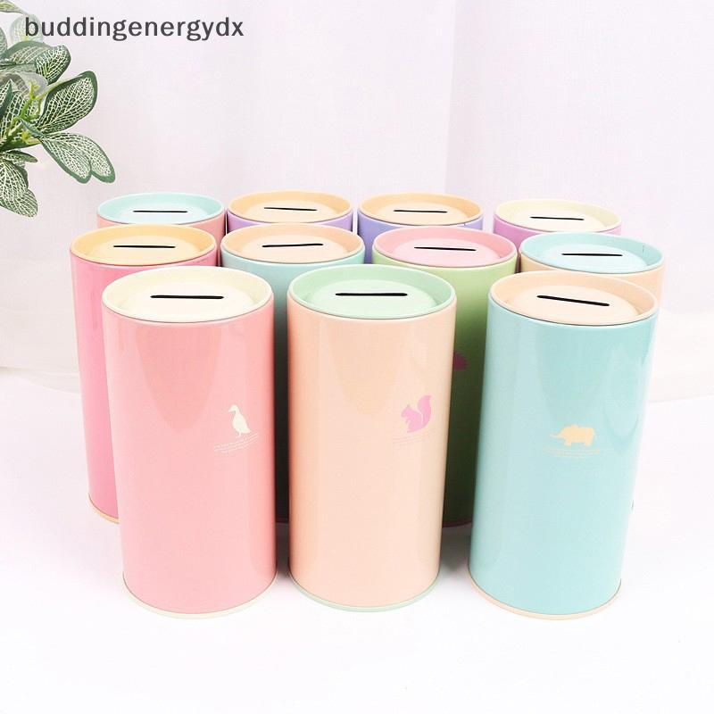[ใหม่] 1PC Tinplate Round Animal Piggy Bank Color Piggy Bank Metal Coin Box Home Decorative Money Box [TH]