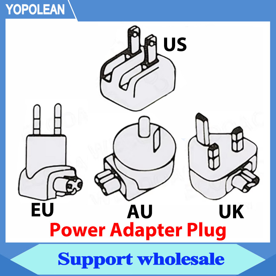 ใหม่ EU US UK AU ปลั๊กอะแดปเตอร์สําหรับ Macbook Pro Air Power Adapter ปลั๊ก 45W 60W 85W 30W 61W 87W 