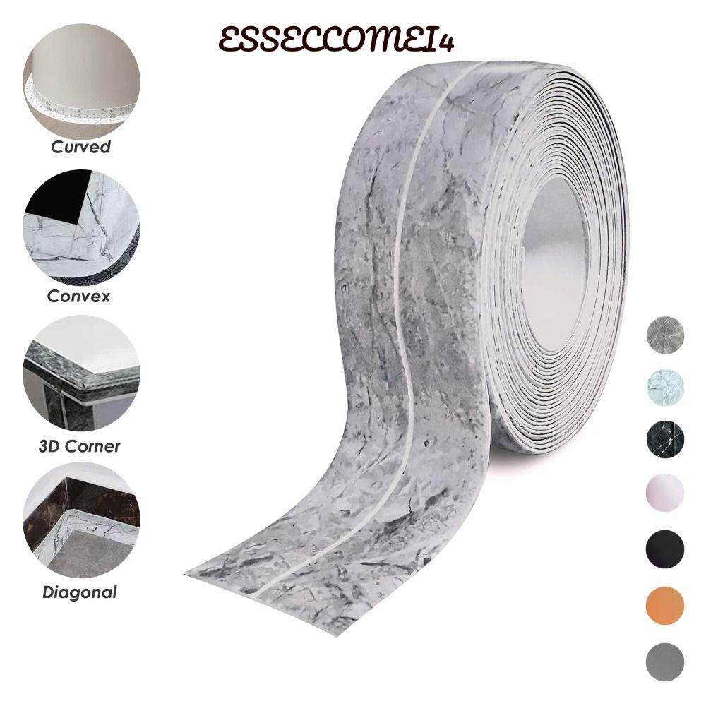 ESSECCOMEI4 เทปกาว,เคาน์เตอร์กาวในตัวห้องครัวแถบซีล,มืออาชีพตกแต่งโรคราน้ําค้างที่มีสีสันห้องอาบน้ําฝักบัวกระเบื้องซีลครัว
