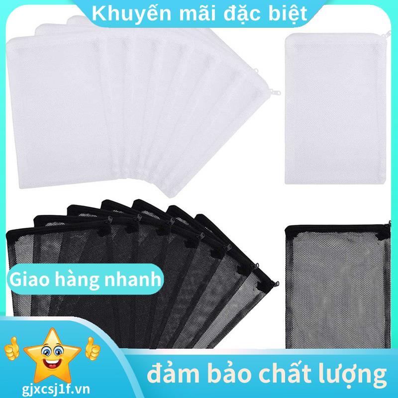 16 ชิ้น Aquarium Mesh Media Filter Bags, Nylon Media Filter Mesh Bags with Zipper (สําหรับ Particula