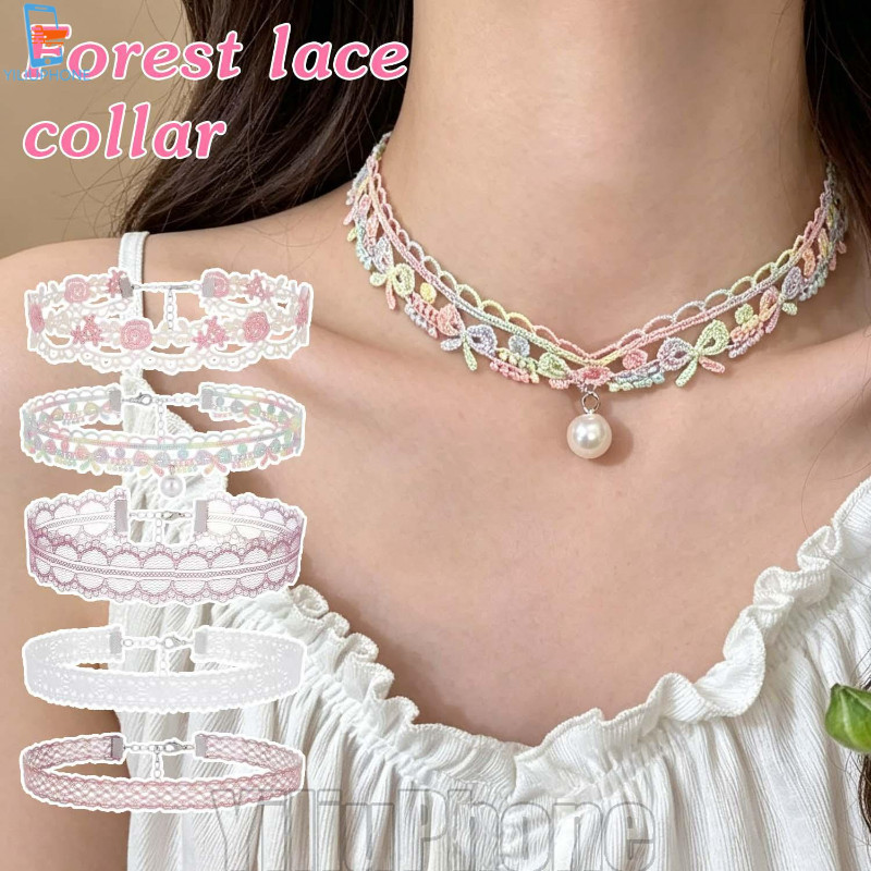 [Bless] 5 ชิ้น Forest Lace Choker - เครื่องประดับโลลิต้า - เครื่องประดับแฟชั่น - ตกแต่งคอปรับได้ - ส