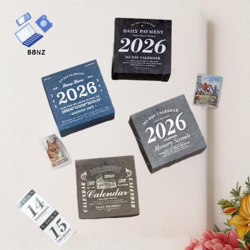 [BBNZ] Journal GO 365pcs Vintage 365 วันชีวิตประจําวัน Washi เทป Stiers สําหรับ Collage Junk Journal