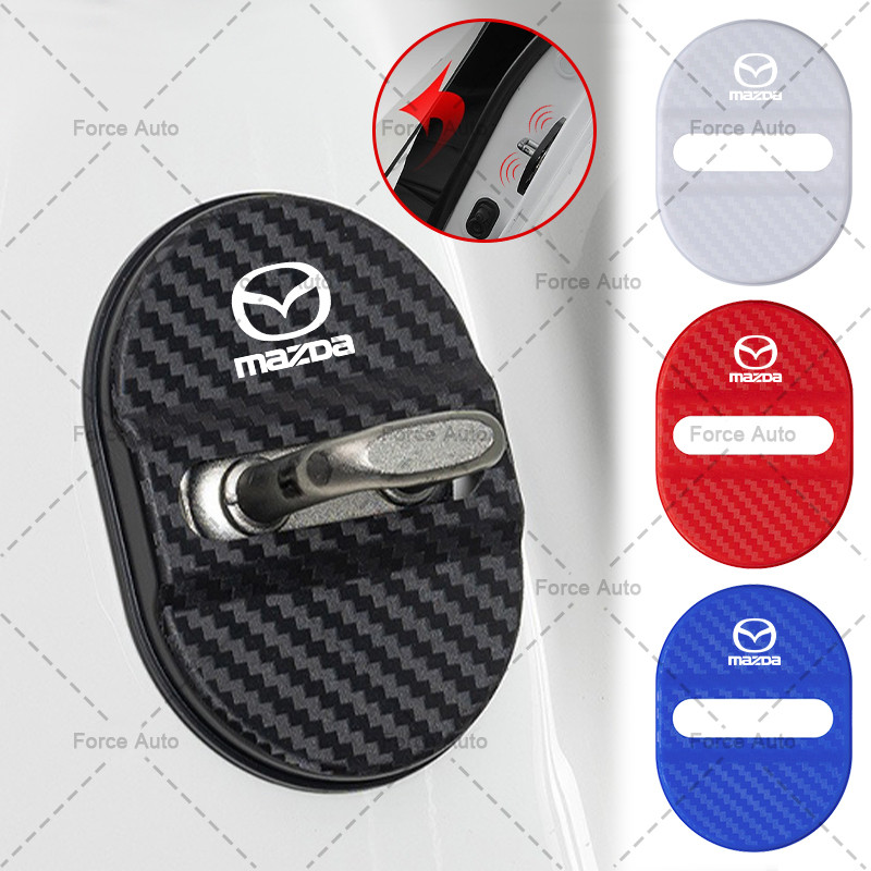 1/4pcs รถประตูล็อคโช้คอัพรถประตูบัฟเฟอร์ป้องกัน Pad สําหรับ Mazda 2 3 5 6 2017 CX-4 CX-5 CX-7 CX-8 C