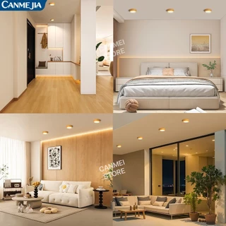 CANMEIJIA ไฟดาวน์ไลท์ 3สี LED ดาวน์ไลท์ติดลอย โคมไฟเพดาน Downlight ไฟติดห้อง ไฟเพดาน LEDไฟห้องนอน