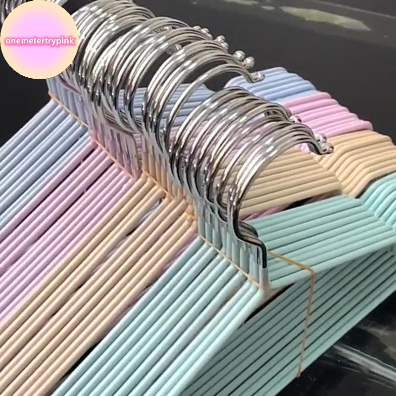 ONEPINK ไม้แขวนเสื้อ Thi ในครัวเรือน Traceless Simple Coat Hanger โลหะผู้ใหญ่เด็กลื่น Notch Coat ไม้แขวนเสื้อ