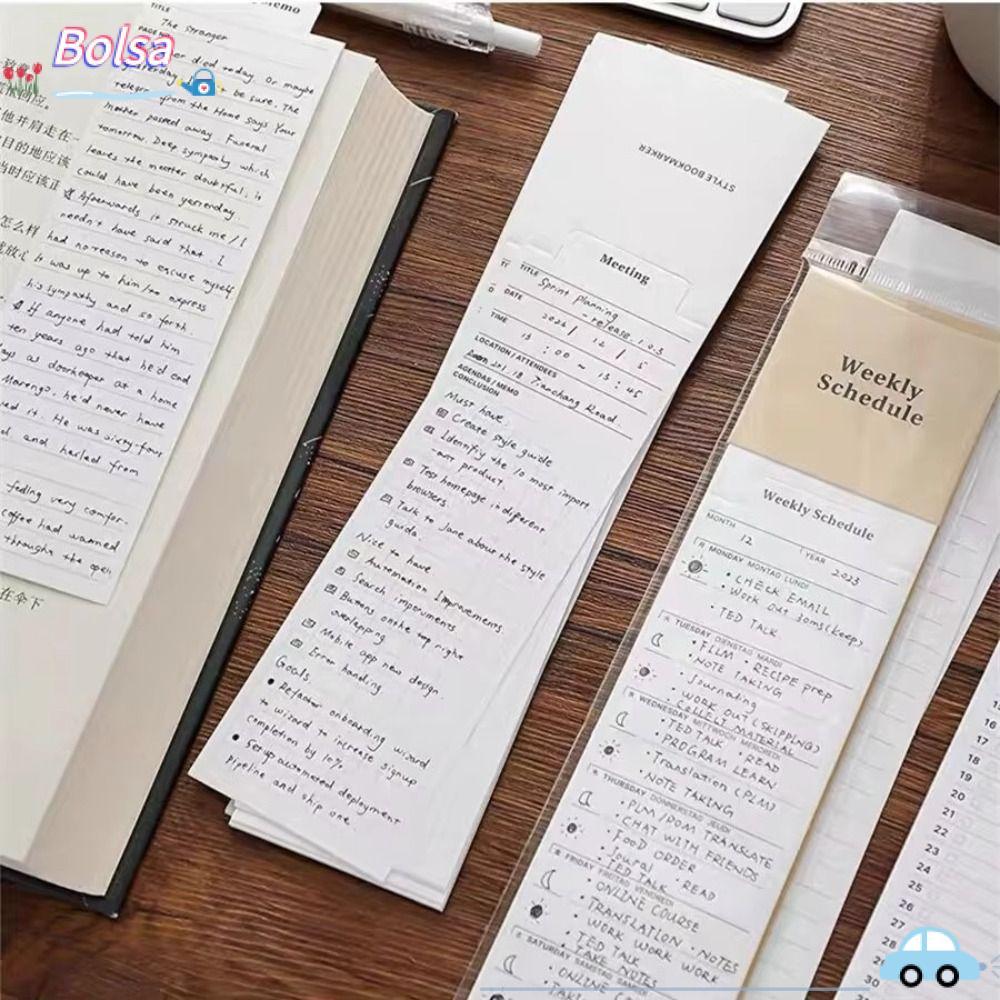 กระดาษโน๊ต โบลซ่า แบบที่คั่นที่จะทํารายการบันทึกบันทึกแผ่น, รายวันรายสัปดาห์วางแผนแผ่นบันทึกนักเรียน