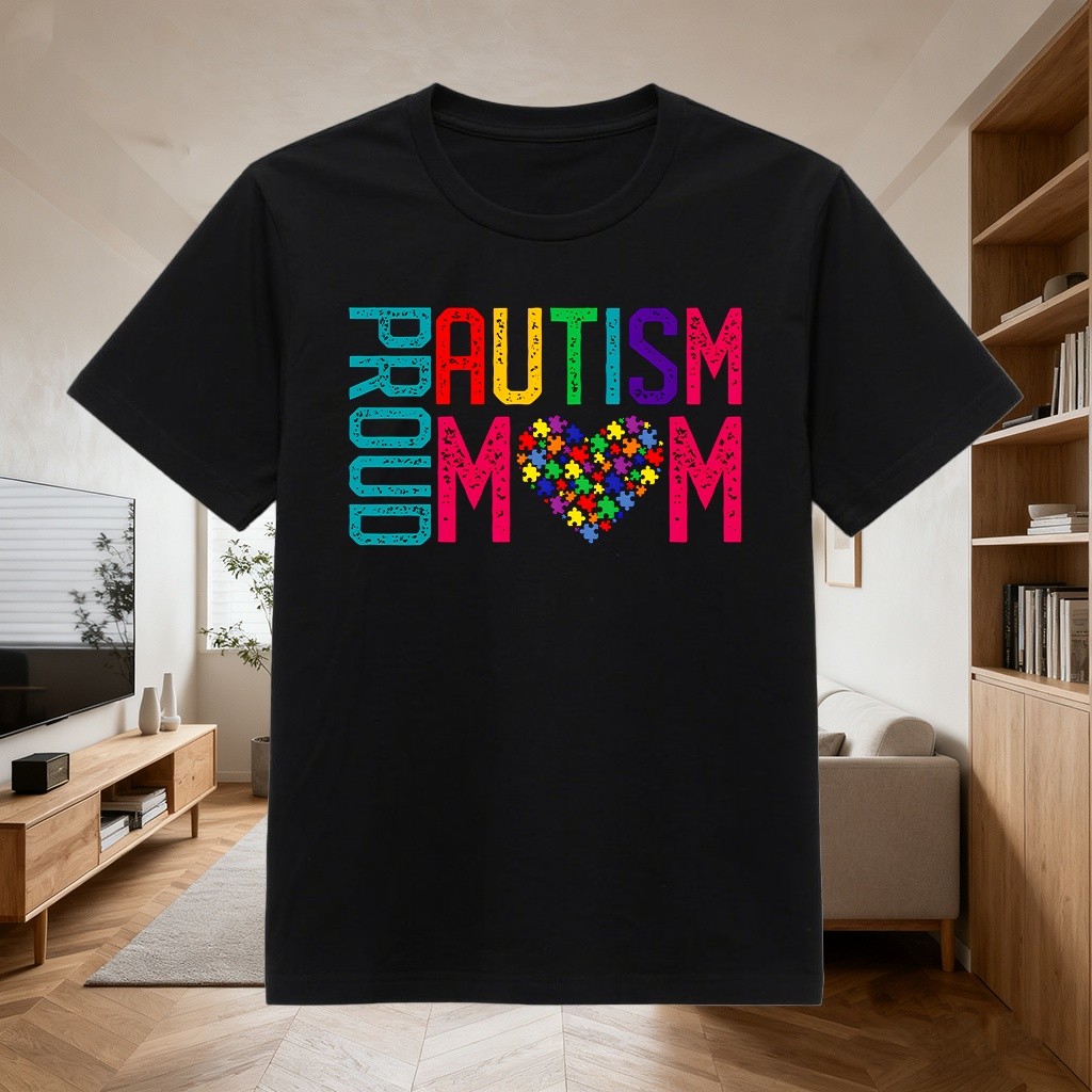 Proud autism mm Pay on Delivery เสื้อเชิ้ตผ้าฝ้าย 24s ขายดีที่สุดหลวม