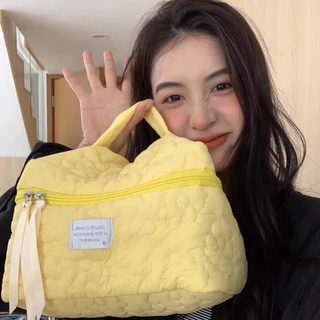 Ins Style Candy Color Cosmetic Bag Large Travel Storage Cosmetic Bag High-Value Outing Portable Portable Portable Storage Box