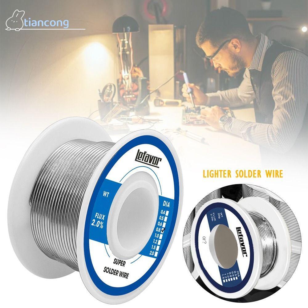TIANCONG Corel Solder, FLUX 2.0% ไม่มีทําความสะอาดลวดเชื่อมอุณหภูมิต่ํา, Universal 20g 50g 100g 0.8 