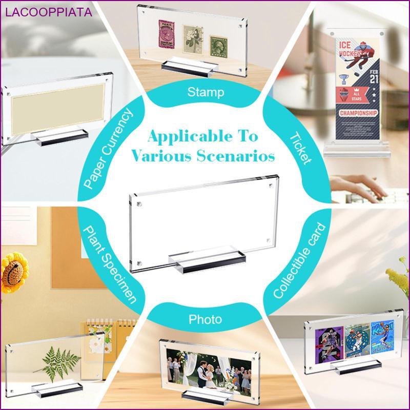 [lacooppiata] Magnetic Acrylic Dollar Bill Display Frame ทนทานแบบโปร่งใสสําหรับคอลเลกชันโฮมออฟฟิศ