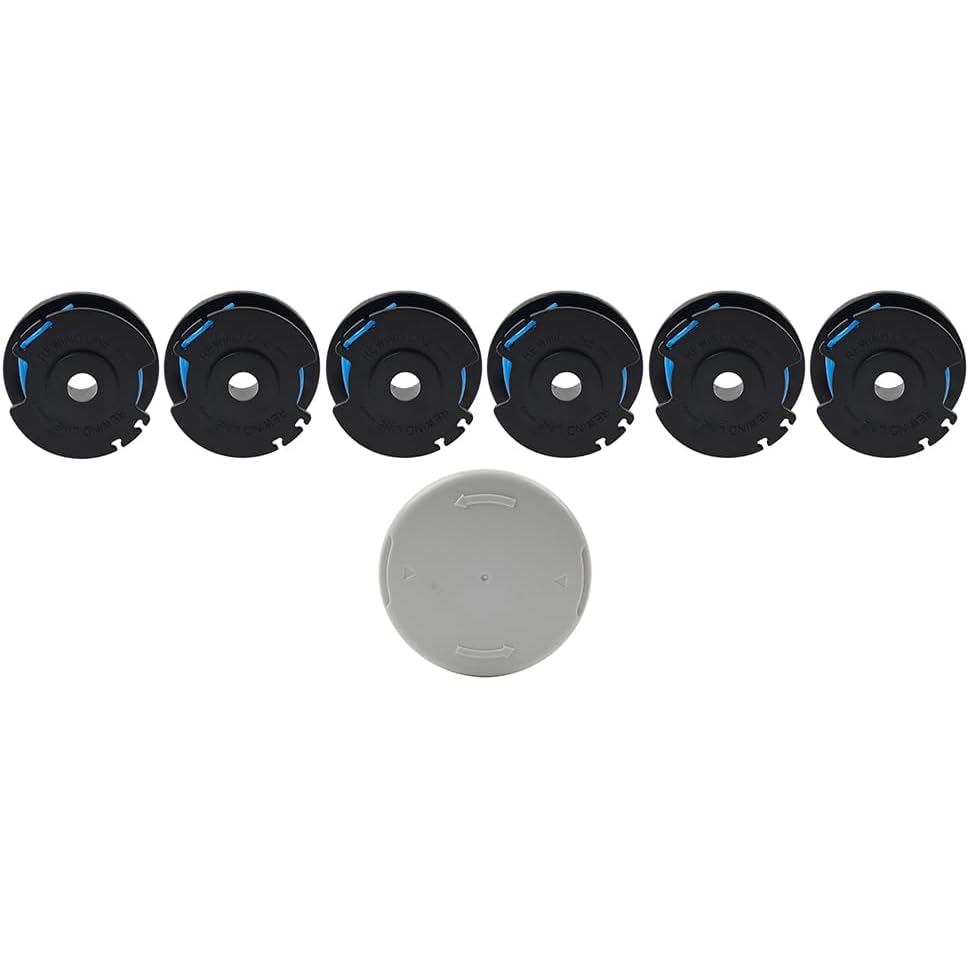 Cnamid5 6 Pack String Trimmer Spool สําหรับ Ryobi เครื่องปอกสายไฟไร้สายอัตโนมัติ: 18V 24V 40V ABS