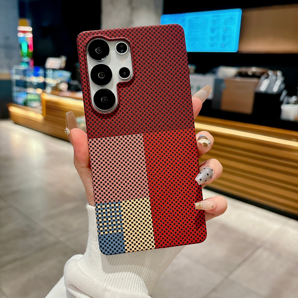 เคสโทรศัพท์ลายคาร์บอนไฟเบอร์สําหรับ Samsung S26 S25 S24 S23 S22 Uitra Plus FE เคสแข็งเคสป้องกันใหม่