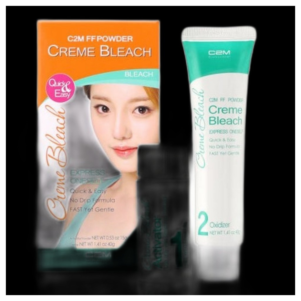 [c2m] ชุดฟอกสีคิ้วครีม Bleach, 55g, 1 ชิ้น / Korean Eyebrow Bleach / Lightening Kit โดย UNVELLE KR