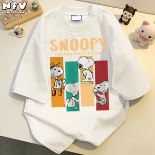 【จัดส่งตลอด 24 ชั่วโมง】NFV ใหม่ล่าสุด แฟชั่นเกาหลี เสื้อยืดเปล่า ผ้าหนายับยากรีดง่าย ลายพิมพ์การ์ตูน ผ้าฝ้าย 100% YG1254