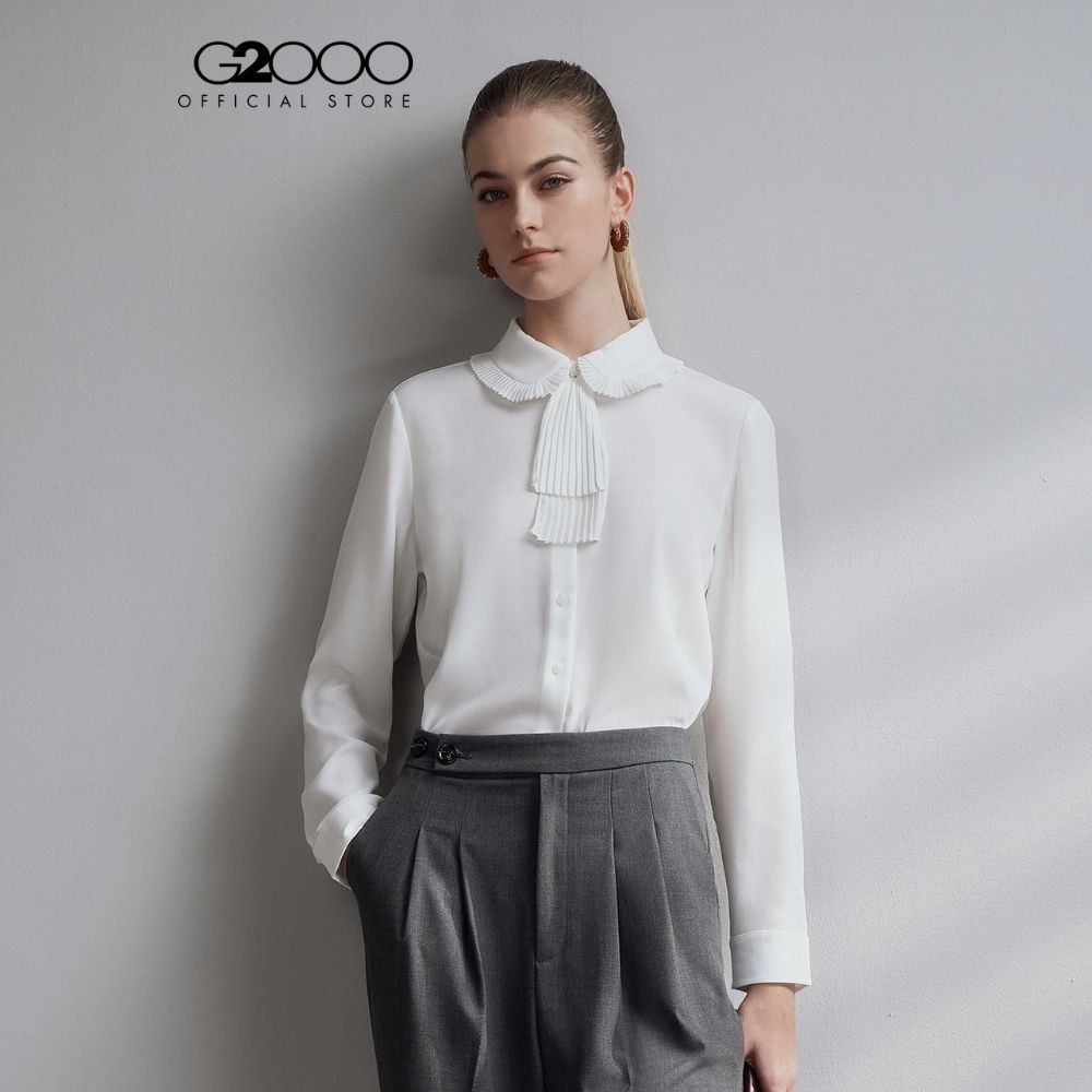 G2000 เสื้อเบลาส์สำหรับผู้หญิง Regular Fit ทรง Regular Fit รุ่น 5124106101 สีขาวนวล