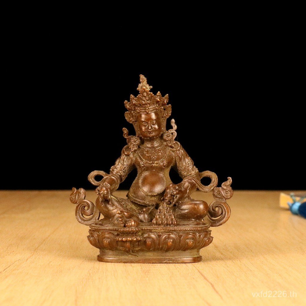 Tantric โลหะผสม Seiko เครื่องประดับทิเบตสีเหลืองพระพุทธรูป God of Wealth บูชาตารางหัตถกรรมพระพุทธรูป