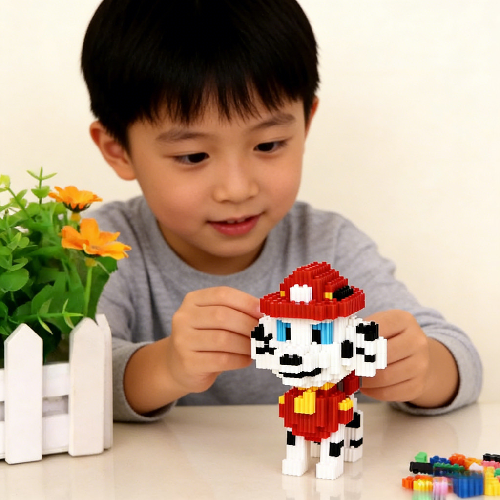 PAW Patrol Mini Building Blocks ของขวัญของเล่น, Marshall Skye Rubble Zuma Rocky ChasePAW Patrol Mini