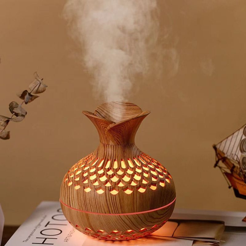 Aroma Diffuser แจกัน Sprayer ตกแต่งห้องนอนลายไม้ Aroma Machine Air Aroma Diffuser Humidifi