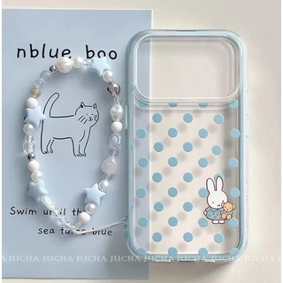 Polka Dot Miffy Rabbit เคสใส Samsung S22 S23 S24 S25 S26 Ultra FE เคสโทรศัพท์ S26ultra เคสป้องกัน A55 A56 เคสป้องกัน