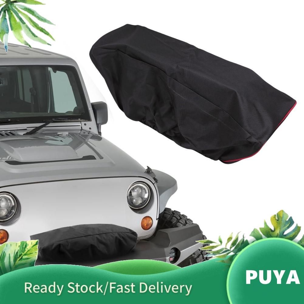 Puya Aramox Winch Cover 600D Oxfordผ้าWindproof 21.5x7.5x9.5 นิ้วสำหรับ 8500-12500 ปอนด์ไฟฟ้ารอกATVเ