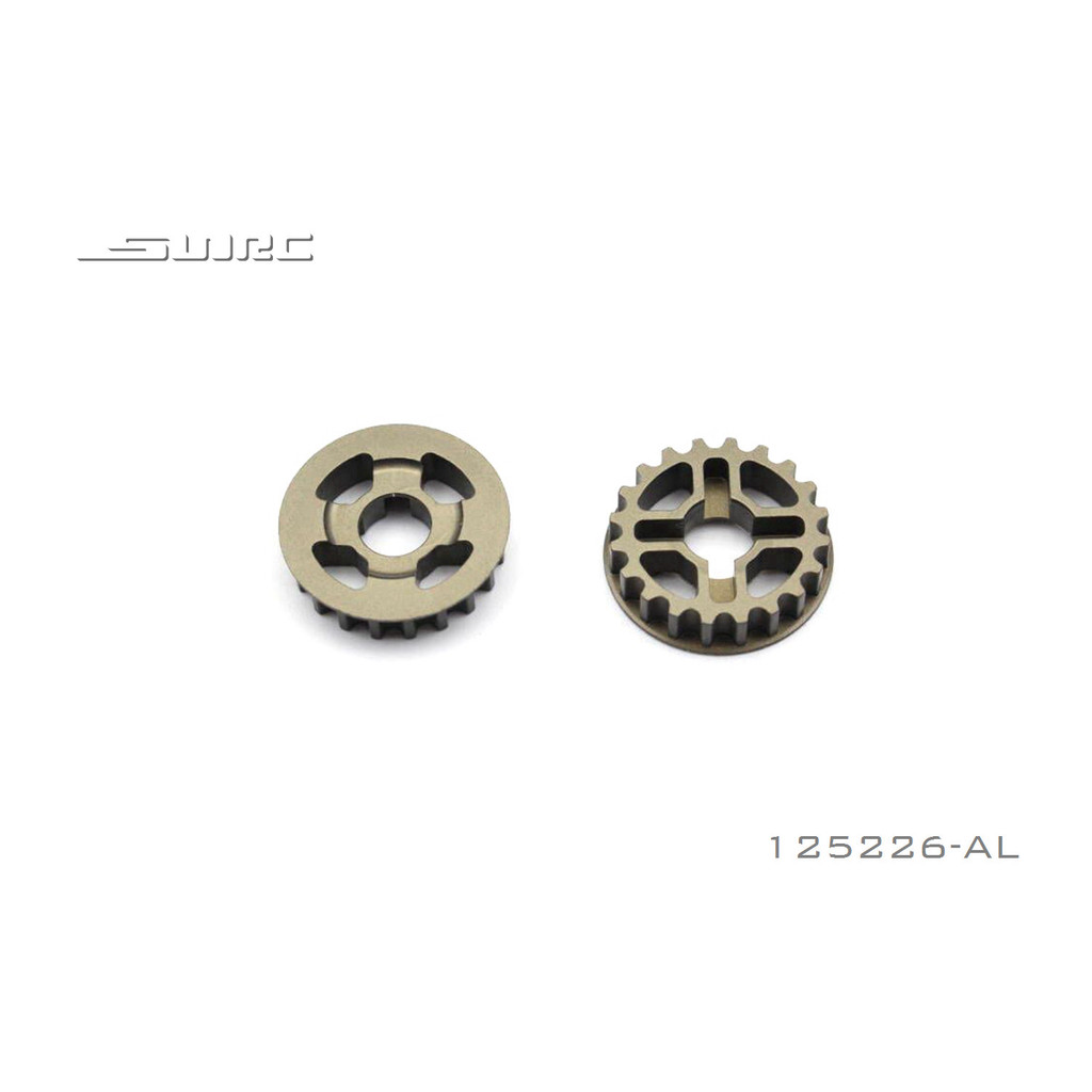 SNRC 125226-AL อุปกรณ์เสริม S 1/10 โลหะอลูมิเนียมอัลลอยด์ Center Synchronous Gear Pulley 20T-T