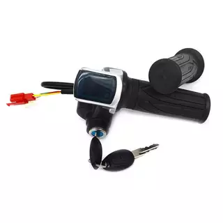 DIBOL คันเร่งจักรยานไฟฟ้า 36V48V Accelerator สําหรับ E-bike/สกู๊ตเตอร์ไฟฟ้าอุปกรณ์เสริมคันเร่ง Handlebar พร้อมจอแสดงผล LED,