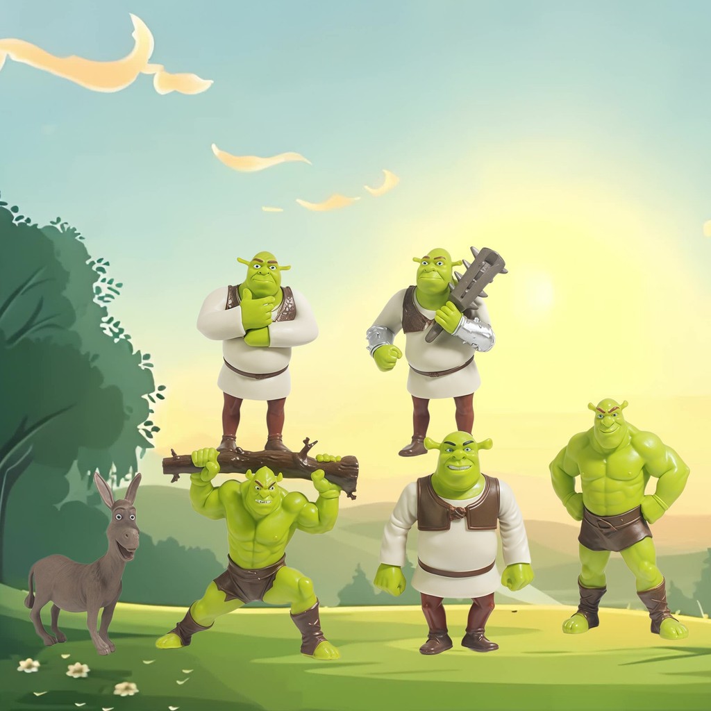 Monster shrek รูปภาพเคลื่อนไหวภาพยนตร์ shrek ตุ๊กตา shrek Mystery กล่องตุ๊กตาตกแต่งแม่พิมพ์
