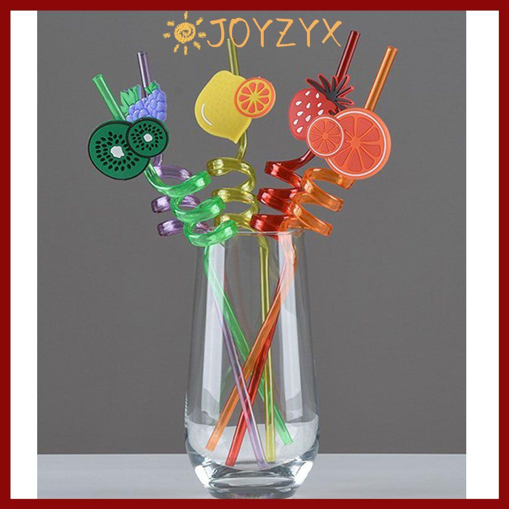 in stockJOYZYX 1/5pcs หลอด-พลาสติก Fun Party Supplies เด็กดื่มตกแต่งรูปแบบการ์ตูน