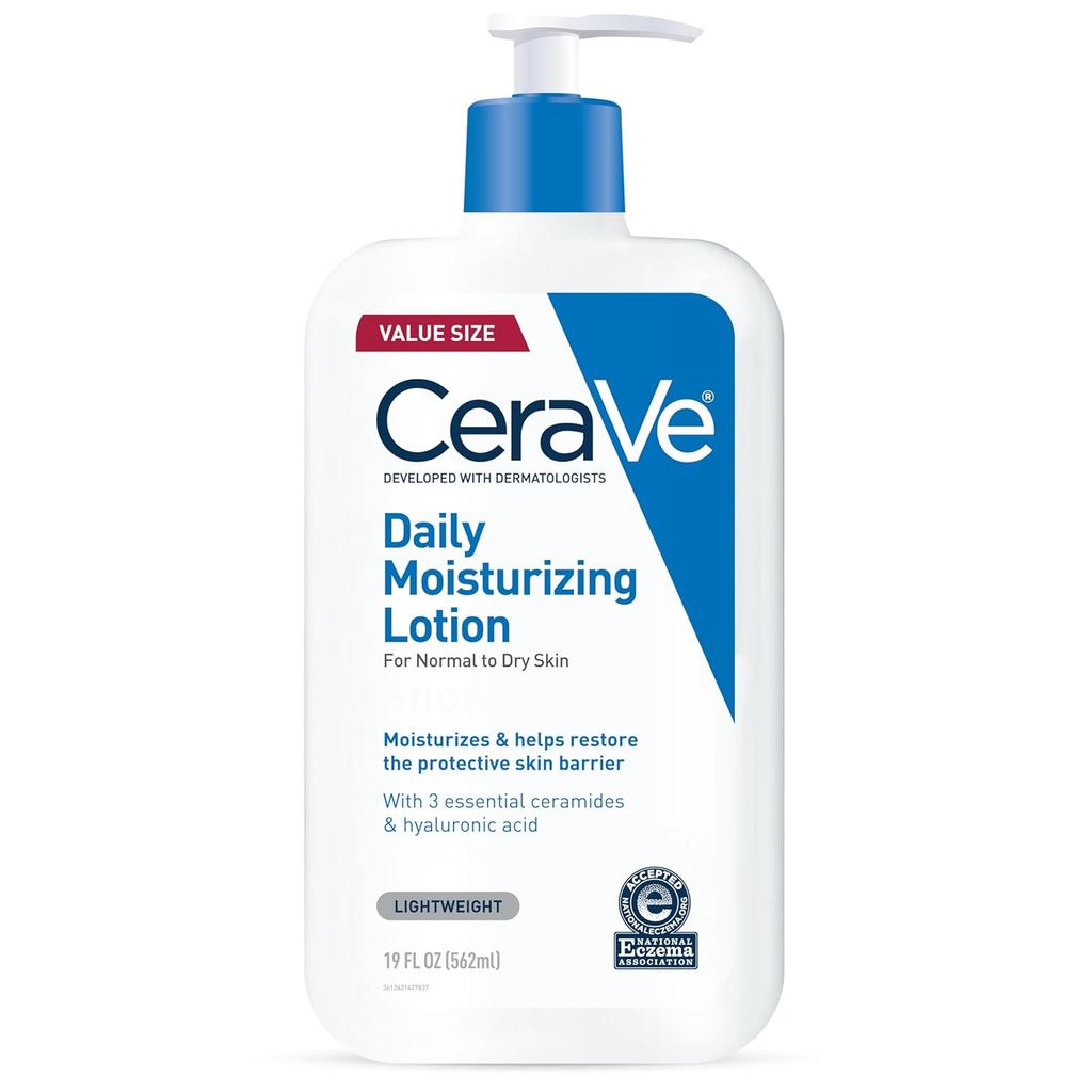 CeraVeDailyMoisturizingLotionforDry,BodyLotion&FaceMoisturizers,DailyMoisturizer,Free,Oil-Free,19Oun