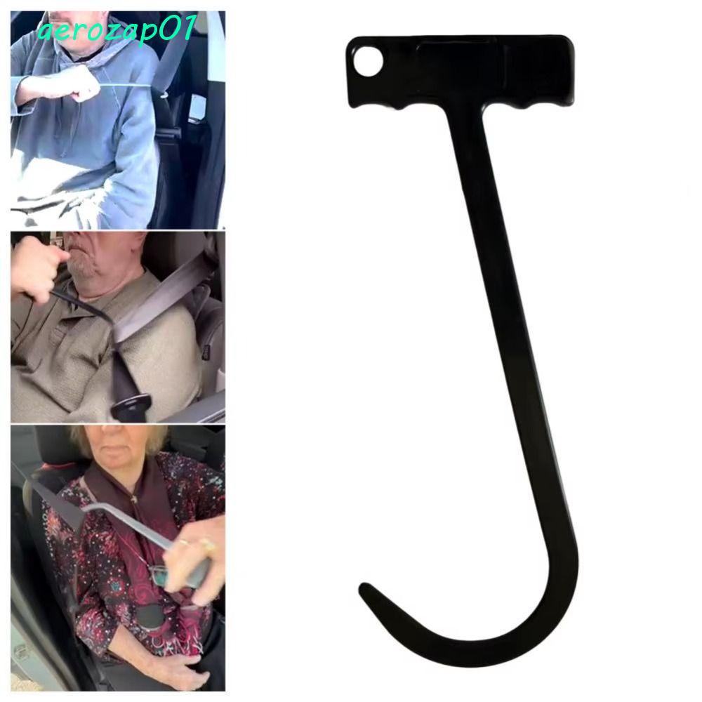 AEROZAP ผู้สูงอายุ Seatbelt Puller, แบบพกพา Universal Seniors Seatbelt Catcher, ขนาดกะทัดรัดสะดวกใช้