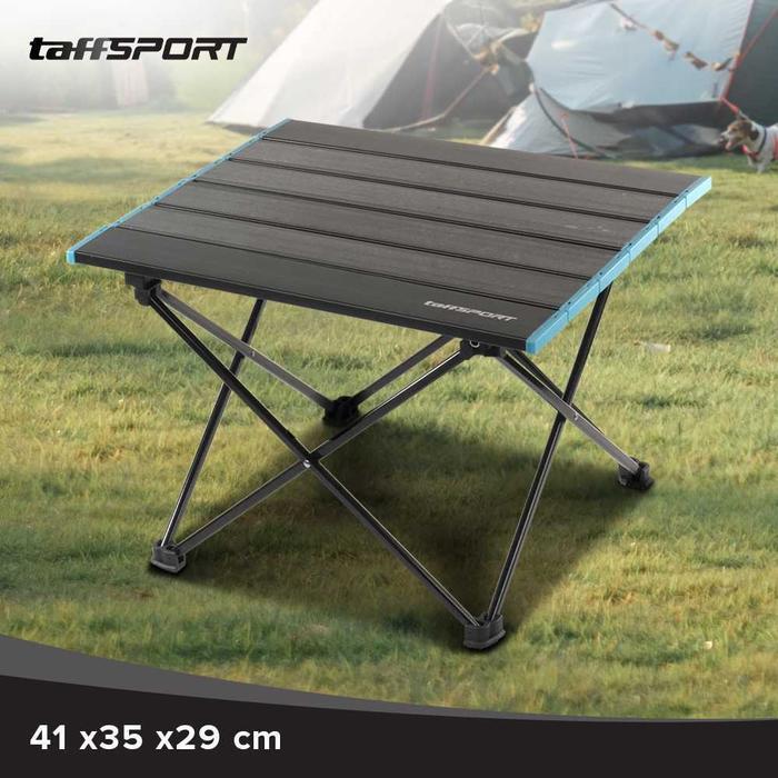 TaffiSPORT โต๊ะปิคนิคอลูมิเนียมแบบพกพาพับได้ - 8825 - สีดํา, 41x35x29cm AM10 Alanmasbro10