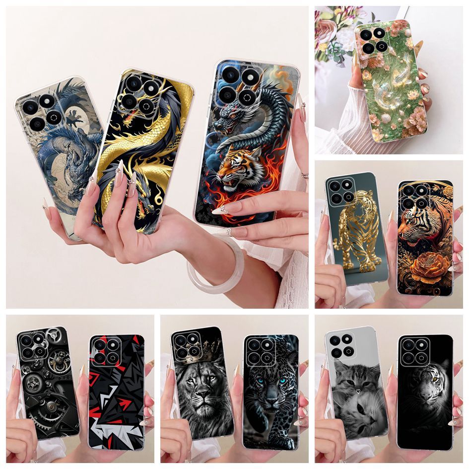 ปลอกสําหรับ Honor X7c 4G 5G กรณี ALT-LX2 ALT-NX1 เล่น 9T 200 สมาร์ทหรูหรา Dragon Cool Tiger Leoprd ส