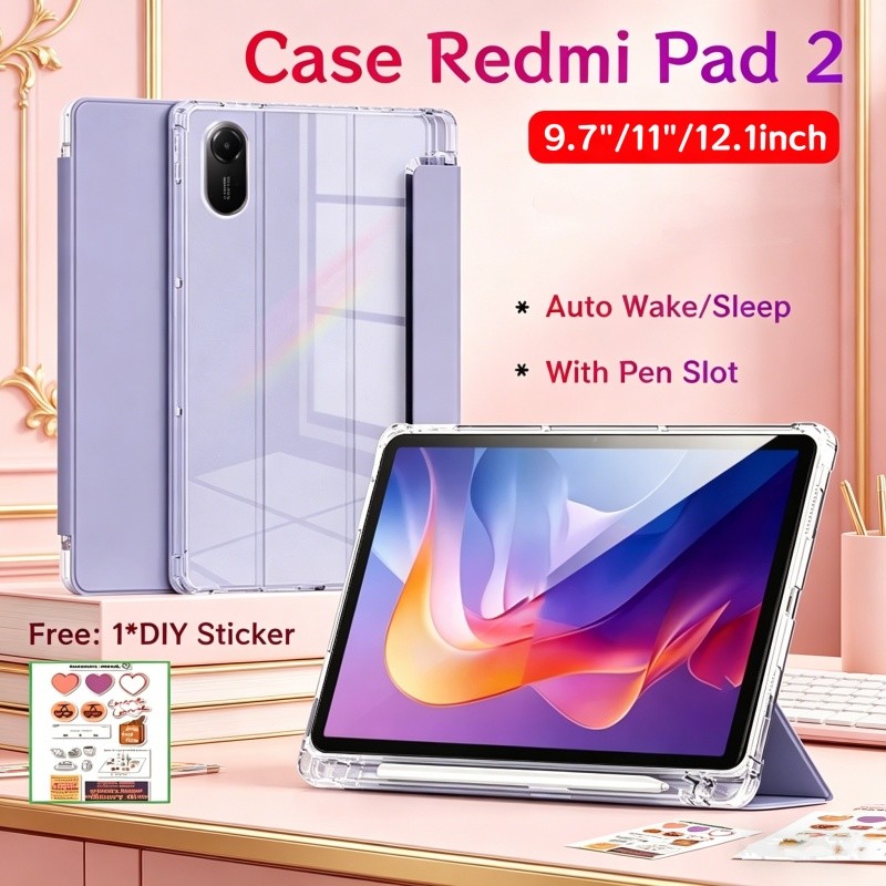 เคส Redmi Pad 2 9.7 นิ้ว 2026 รองรับปากกาแม่เหล็ก, รองรับ Redmi Pad 2 11 นิ้ว, Redmi Pad 2 Pro 12.1 นิ้ว, Redmi Pad SE