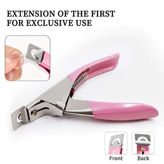 Professional ปลอมเล็บตัดเล็บ Clipper เคล็ดลับตัด U-รูปขอบตัด Trimmer ปรับสแตนเลส U-รูปประดิษฐ์สําหรับปลอมแต่งเล็บ