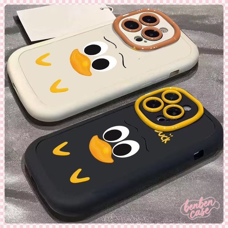 การ์ตูนน่ารักขนาดเล็กเป็ดใหญ่ตาดูเดิล เคส Realme C20 C3 C12 C33 C35 C25 C67 C30 C25s C51 C53 C55 C21Y Note 50 5s 5i 5