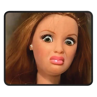 FUN ตุ๊กตา Face Themed แผ่นรองเม้าส์ยาง AntiSlip ด้านล่างแผ่นรองโต๊ะสําหรับการควบคุม Cursors เรียบ