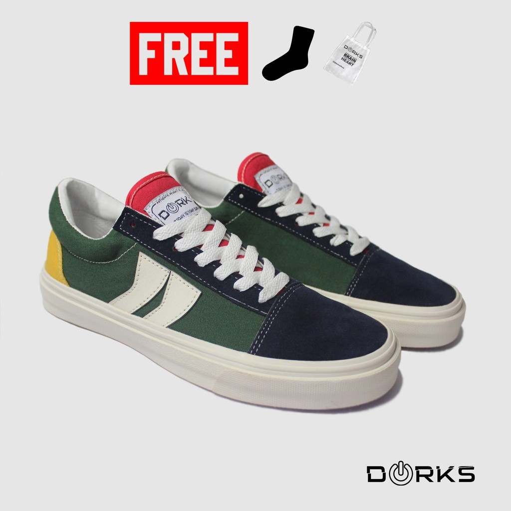 SE8 Dorks - Skate Green Mix - 100%ORI Shoes - รองเท้าผู้ชาย - รองเท้านักเรียน - รองเท้าราคาถูก