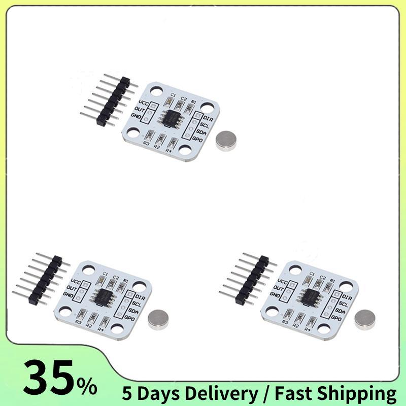 3 ชิ้น AS5600 Encoder 12 บิตแม่เหล็กเหนี่ยวนํามุมวัดเซนเซอร์โมดูลส่วนประกอบอิเล็กทรอนิกส์