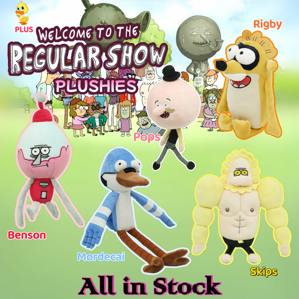 PLUS✨Regular Show ของเล่นตุ๊กตา Regular Show Plushies ของขวัญวันเกิดของเด็ก Rigby Mordecai Benson น่