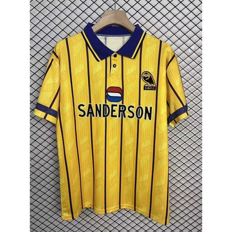 เสื้อฟุตบอลยีนส์ Three Away สีเหลือง ขนาด S-XXL คุณภาพดี