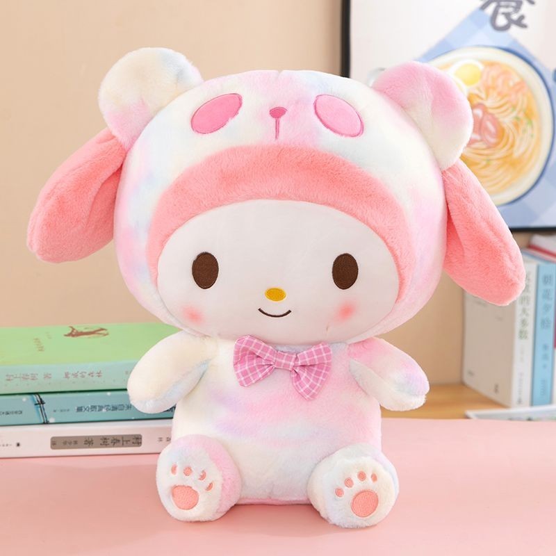 MINISO MINISO MINISO Sanrio Tie-Dye นั่งตุ๊กตา Kuromi หมอนตุ๊กตาของขวัญวันเกิด Y2642320