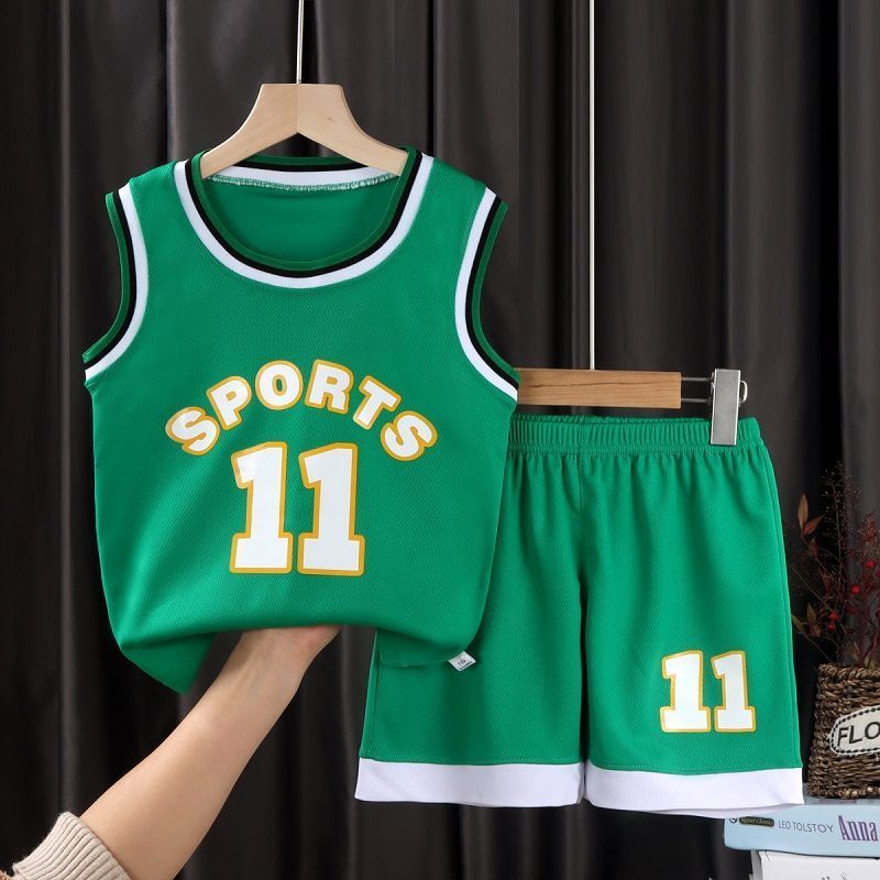 儿童篮球服1到3岁速干衣运动服套装夏季2026爆款1-12岁中大童球衣4.24Children's Basketball Jersey for Ages 1 to 3, Quick-dry Sport