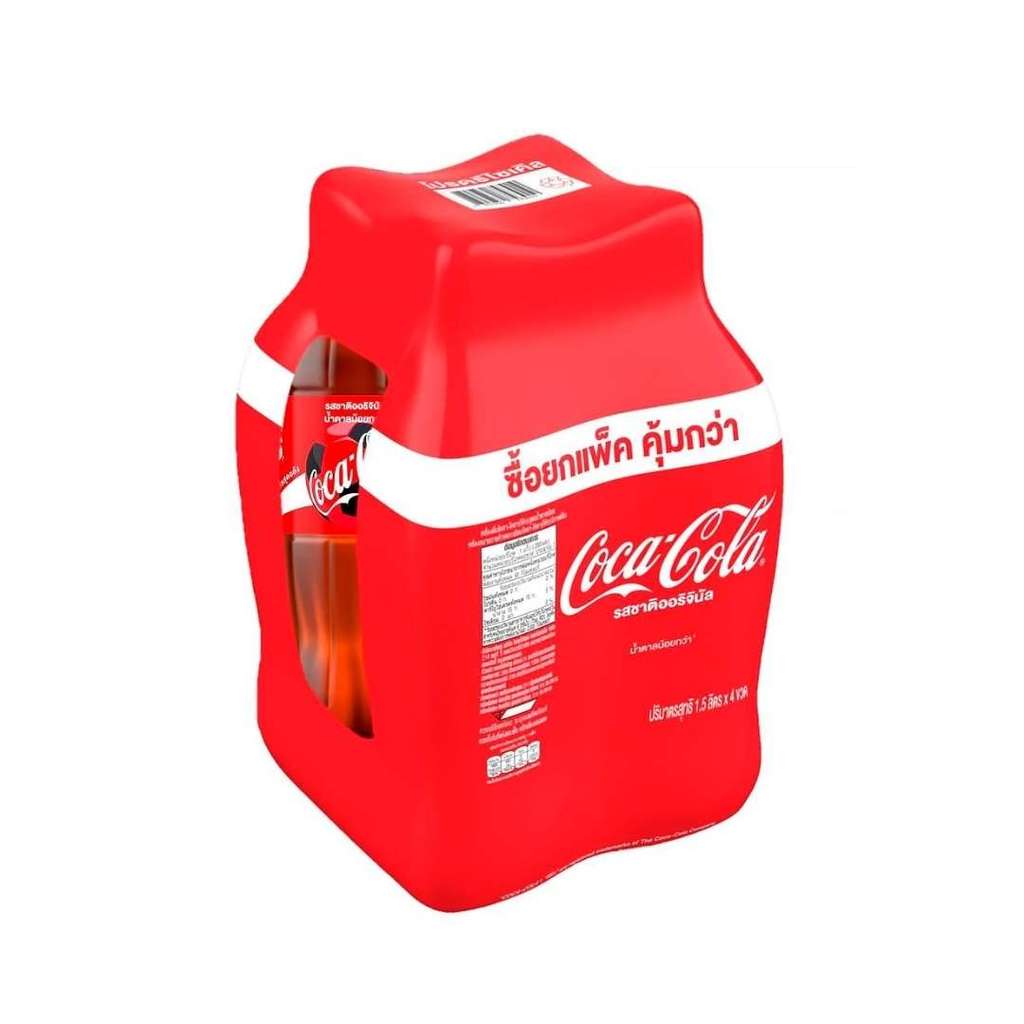 โค้ก น้ำอัดลมสูตรน้ำตาลน้อยกว่ารสออริจินัล Coke Less Sugar 6ltr. Pack4