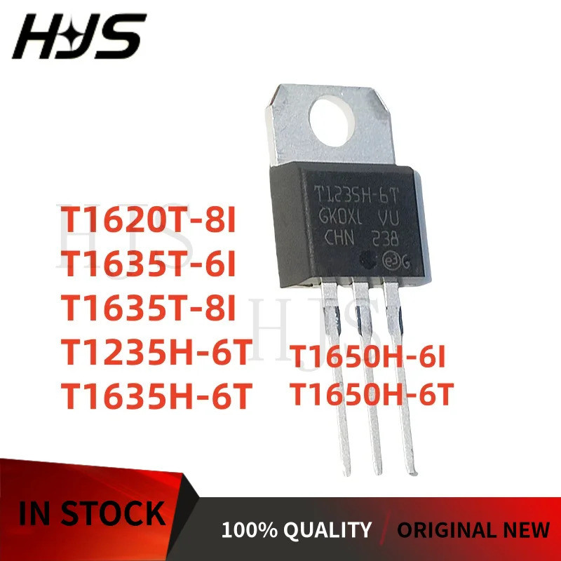 10PCS ใหม่ 100% original T1235H-6T,T1620T-81,T1635H-6T,T1635T-61,T1635T-81,T1650H-6T-220T TO ชิปสต็อ