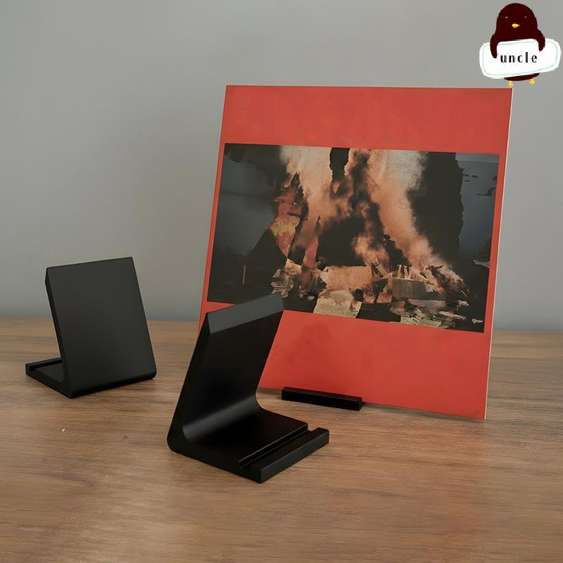 [UN] ที่วางบันทึกไวนิล Desktop Minimalist ขาตั้งจอแสดงผลสําหรับ LP อัลบั้ม Modern Home Music Shelf Organizer TH