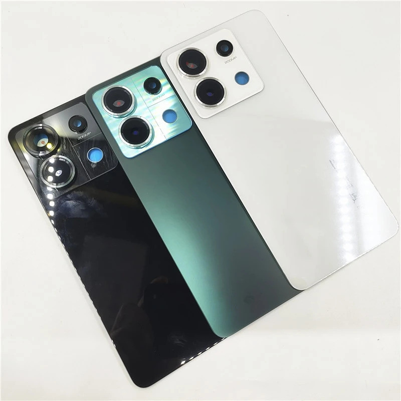 ฝาครอบแบตเตอรี่สําหรับ Xiaomi Redmi หมายเหตุ 13 Pro 5G 2312DRA50C ด้านหลังด้านหลังกระจกเปลี่ยนชิ้นส่