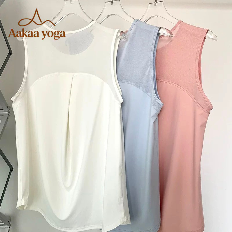 เสื้อยืดตาข่ายสำหรับโยคะและวิ่ง แห้งเร็ว สบายเมื่อสวมใส่