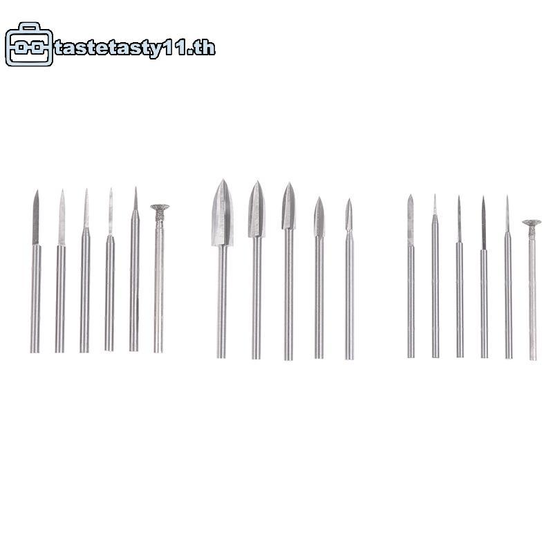 TA 5/6PCS HSS ไม้แกะสลักชุด Bit สําหรับเครื่องมือโรตารี่ Precision แกะสลักไม้แกะสลัก, Root แกะสลัก, 