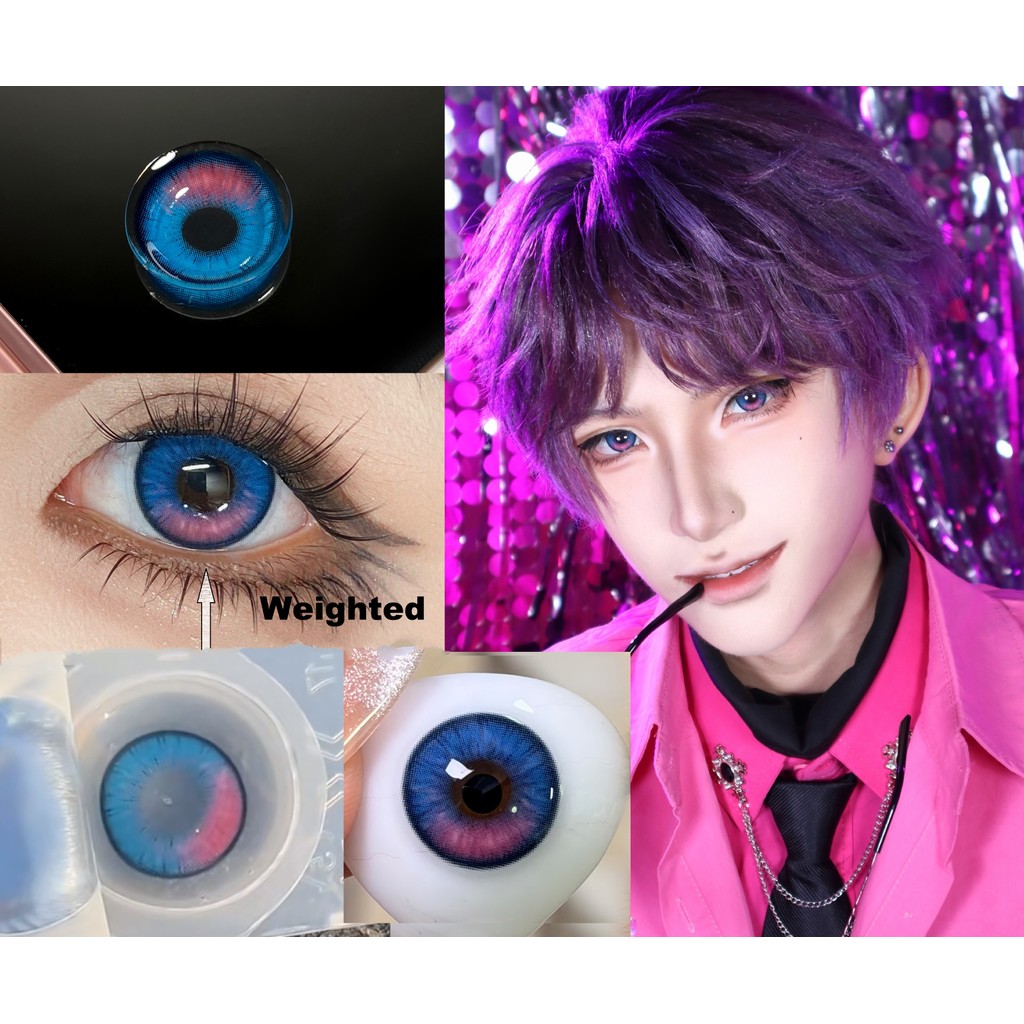 1 คู่คอสเพลย์ใช้เลนส์ถ่วงน้ําหนัก SHYHUO รูปแบบ DGUGULENS ยี่ห้อ BIG SIZE 14.50mm Gdia 13.60mm BC 8.
