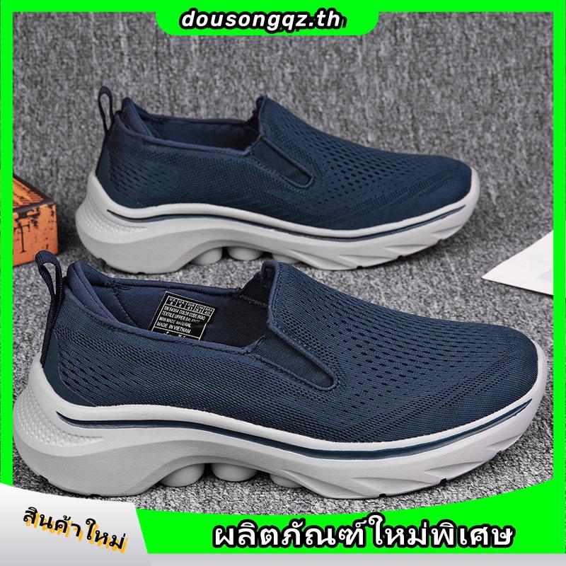 สเก็ตเชอร์ส รองเท้าผู้ชาย Men GOwalk 7 Walking Shoes - 216646-NVY Air-Cooled Goga Mat
